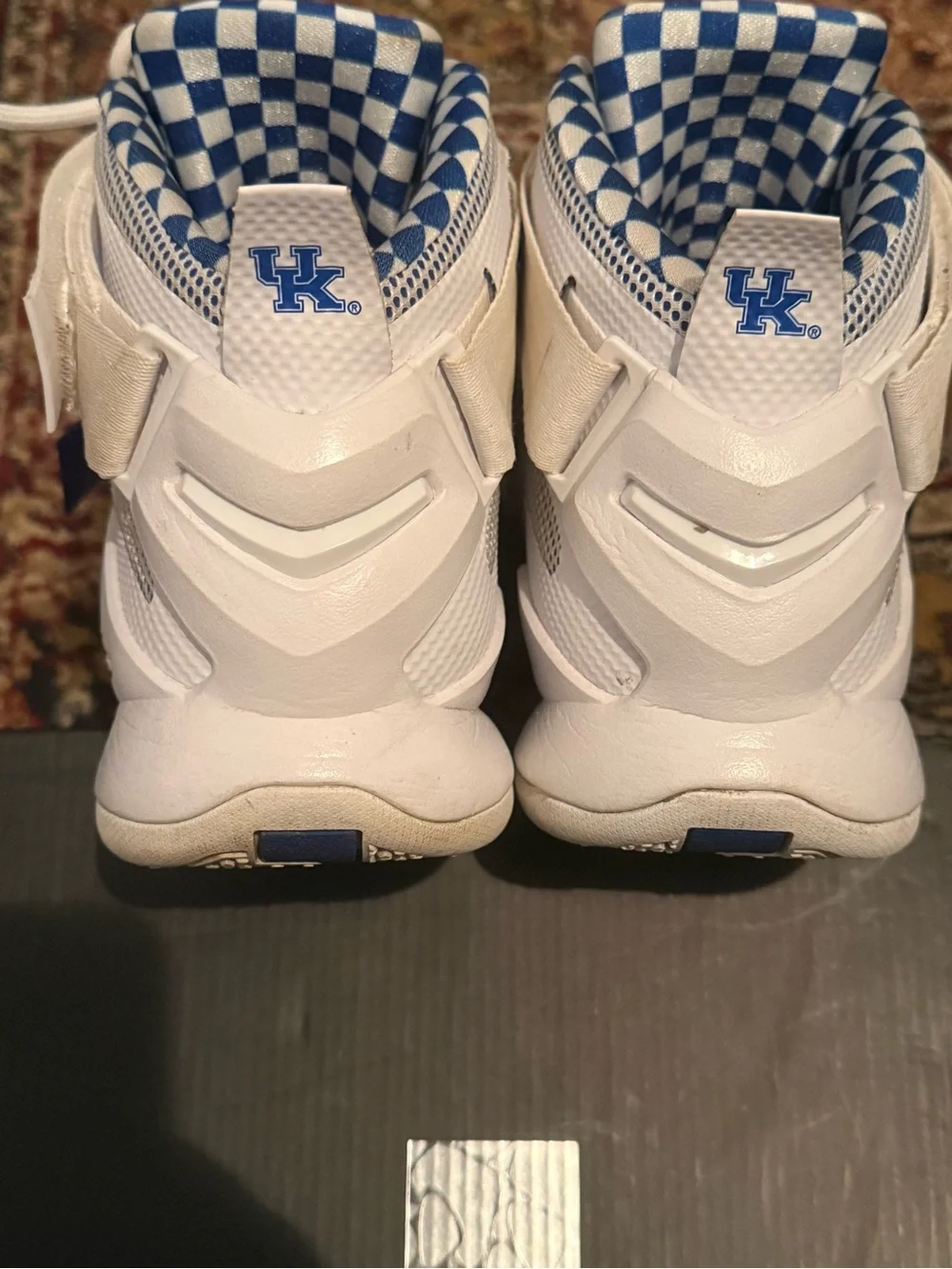Nike LeBron Soldier 9 Kentucky Blue and White High-Top Basketball Sneakers